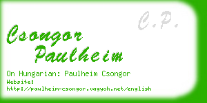 csongor paulheim business card